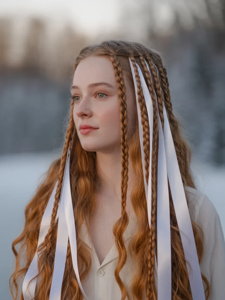 15 Snowy Braids with a Touch of Winter Elegance