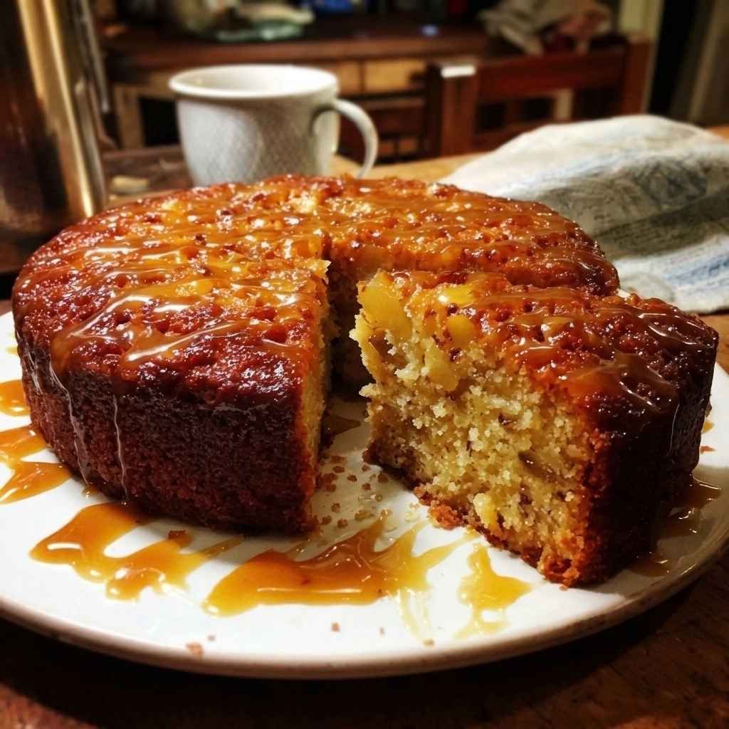Apple crumble cake combines a soft, moist cake base with a buttery crumble topping and sweet apple pieces. The tender apples add natural moisture, while the crunchy topping creates a delicious contrast in every bite.