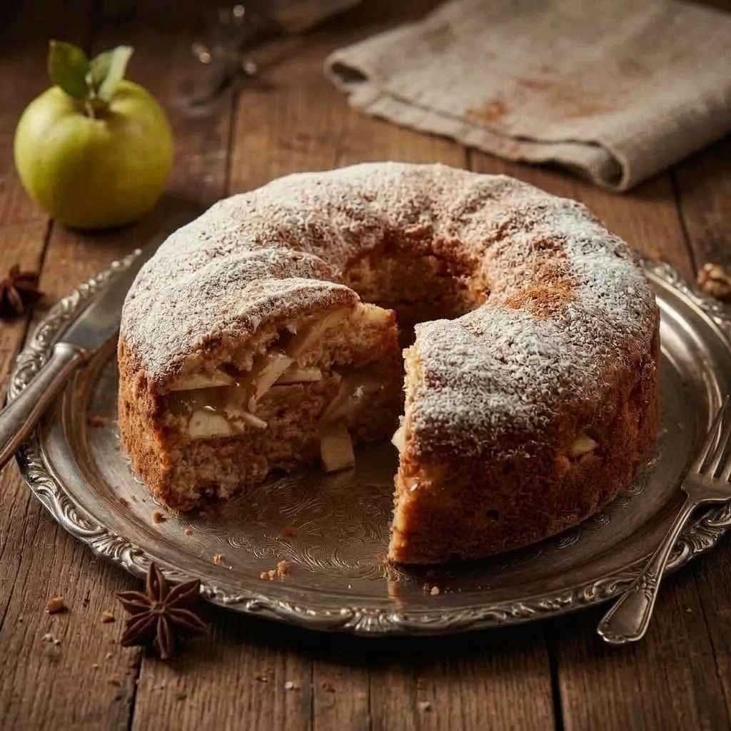 Classic apple cinnamon cake combines fresh apples with warm cinnamon and vanilla flavours to create a soft, moist dessert. The tender cake texture and sweet apple pieces make it a comforting treat that is perfect for the fall season.