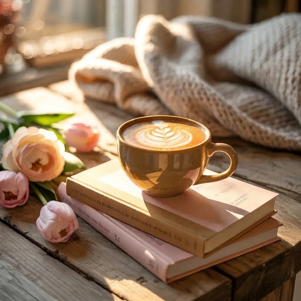 Dreamy Golden Hour Coffee Moment