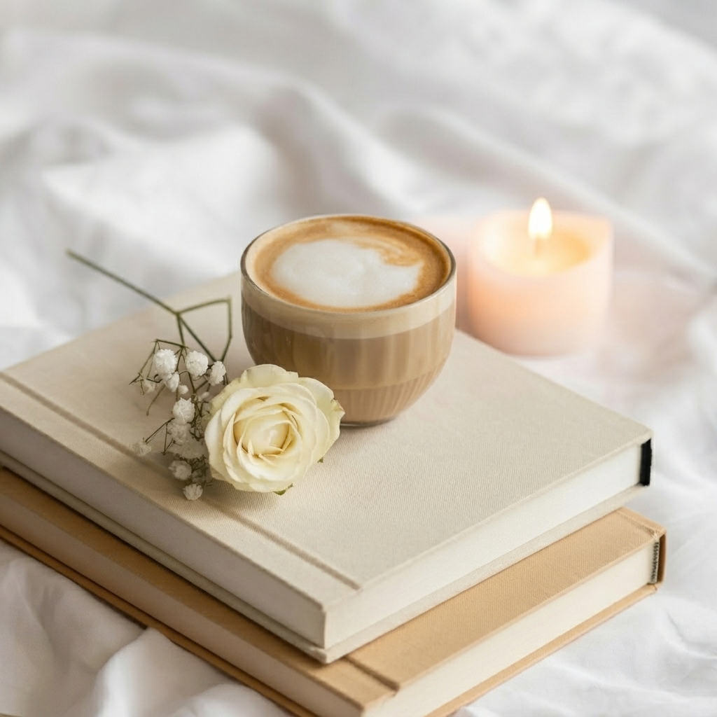 Minimal Aesthetic Coffee Flatlay