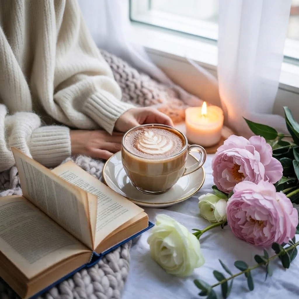 Soft Self-Care Morning Scene