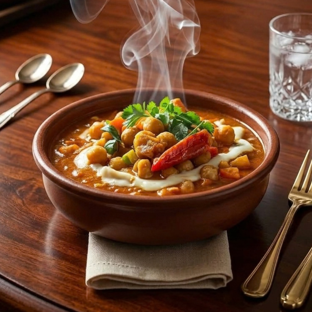 Vegetable curry is a flavorful crockpot meal made with coconut milk, mixed vegetables, chickpeas, red curry paste, and warm spices. The slow cooking process allows the ingredients to blend together into a rich and satisfying dish.