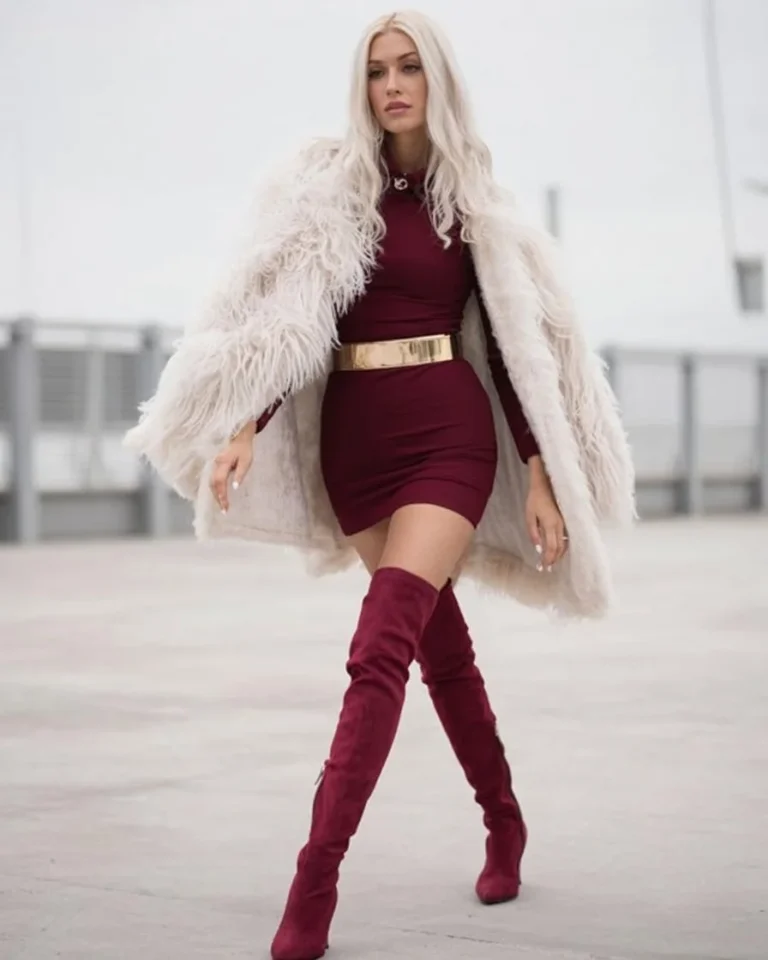 19 Stylish Winter Outfits With Over-the-Knee Boots and Fur