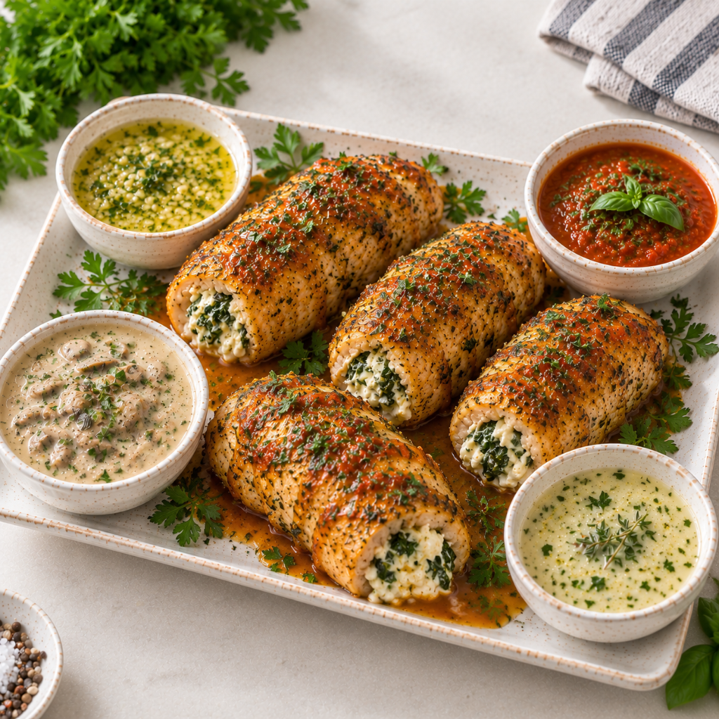 How to Make Easy Herbed Ricotta Stuffed Chicken Rolls