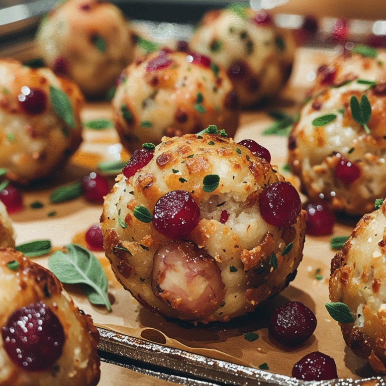 Thanksgiving Stuffing Balls: The Ultimate Bite-Sized Holiday Side Dish