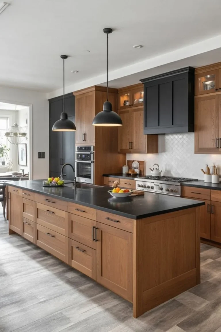 15 White Oak and Black Kitchen Decor Ideas
