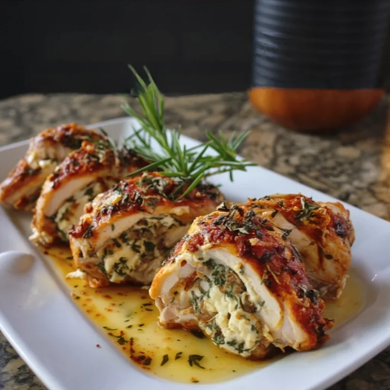 Herbed Ricotta Stuffed Chicken Rolls – Easy, Creamy & Delicious Dinner Idea
