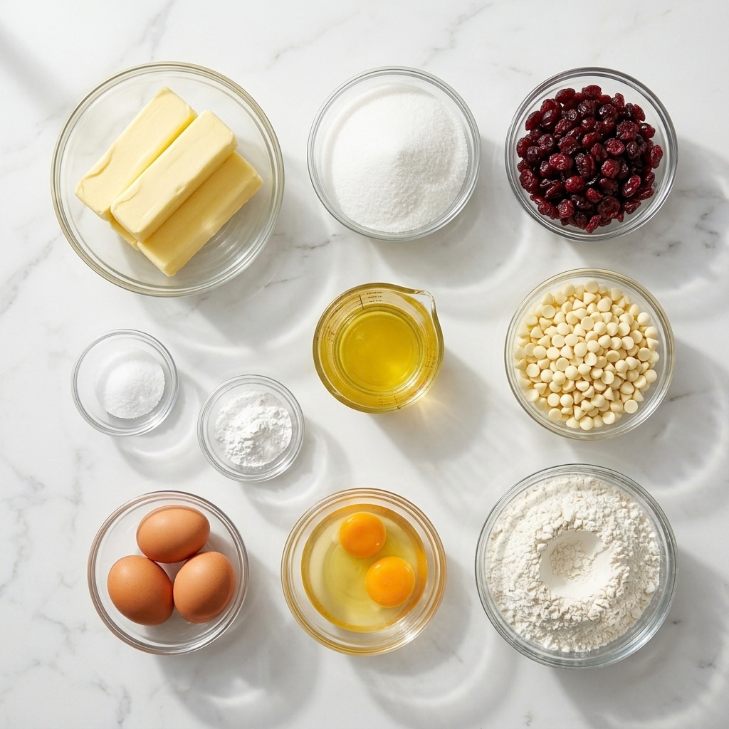 Ingredients You’ll Need for Cranberry Bliss Bars