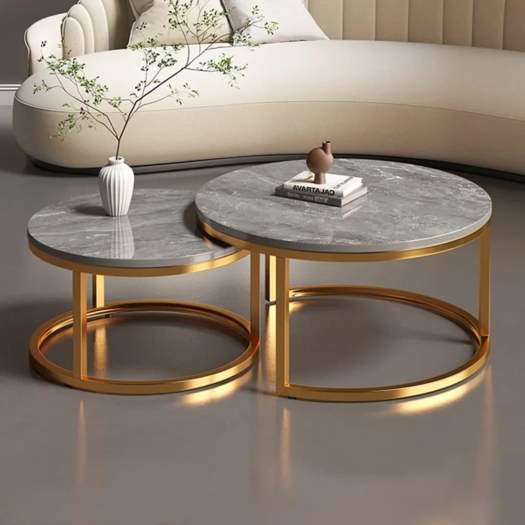 Modern Marble Round Coffee Table