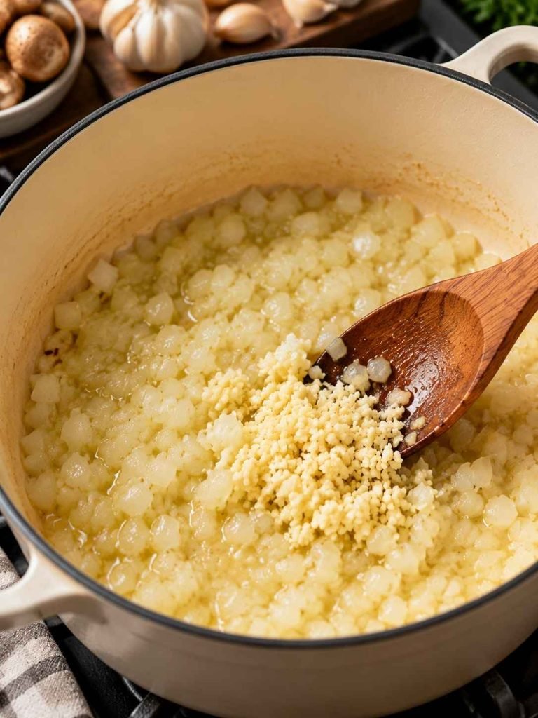Step 1: Sauté the Onion and Garlic