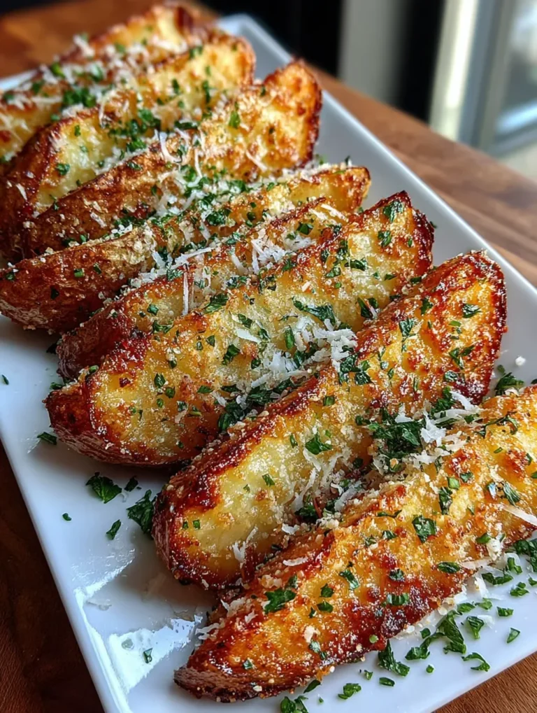 Baked Crispy Garlic Potato Wedges: A Flavorful and Irresistible Snack