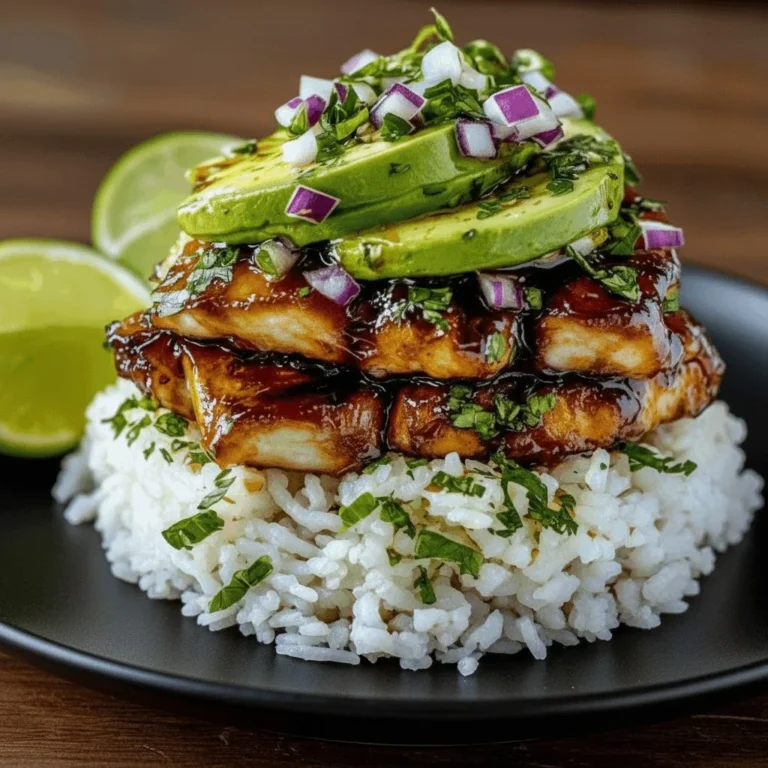 Tangy Honey Lime Chicken & Avocado Rice Stack: A Fresh and Flavorful Meal