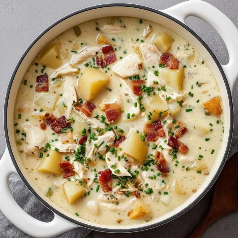Loaded Chicken & Potato Soup with Crispy Bacon