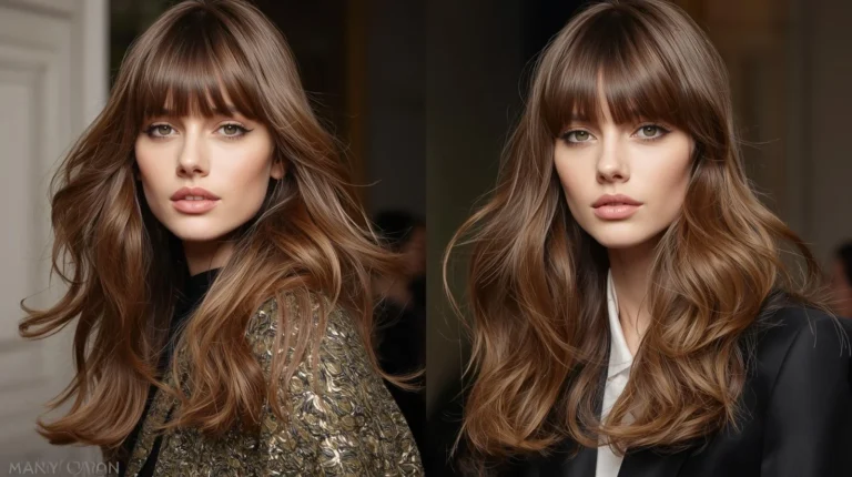 17 Long Layered Haircuts with Curtain Bangs