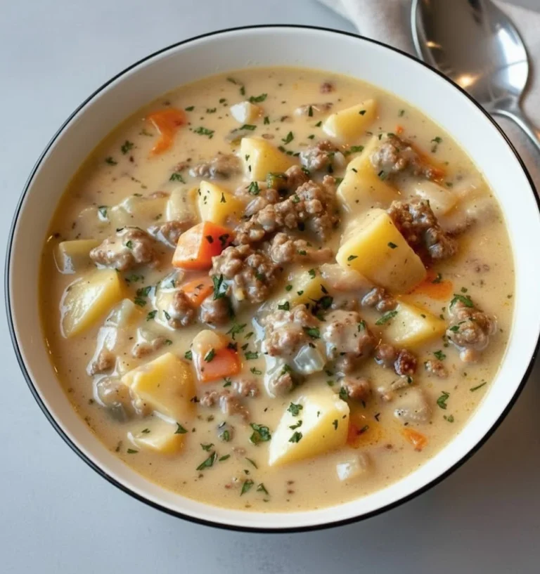 The Ultimate Creamy Potato & Hamburger Soup Recipe