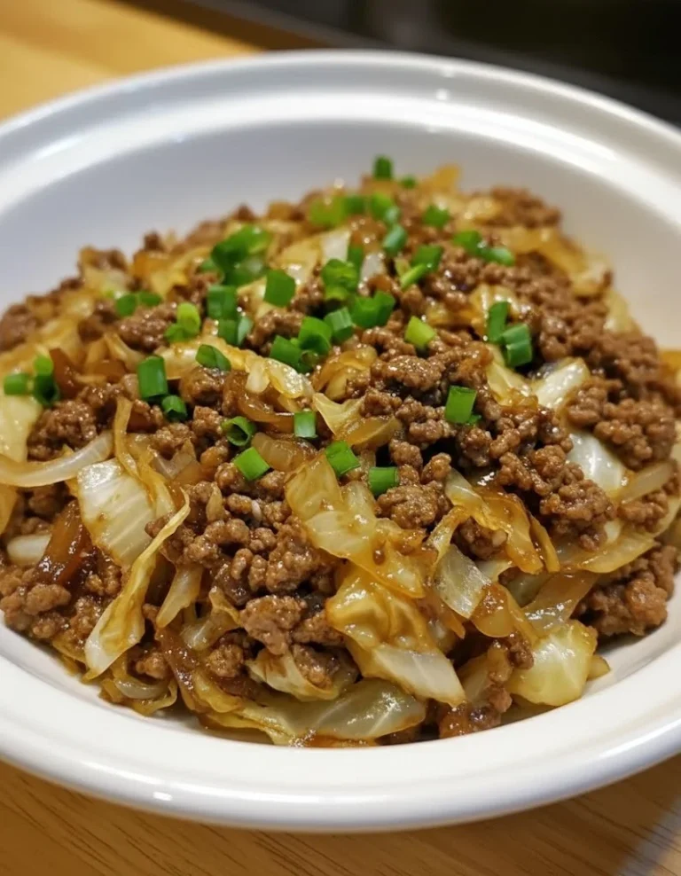 Healthy Low-Carb Mongolian Ground Beef and Cabbage Recipe