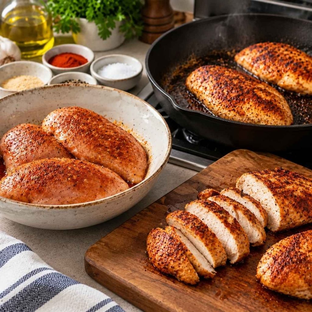Season and Cook the Chicken