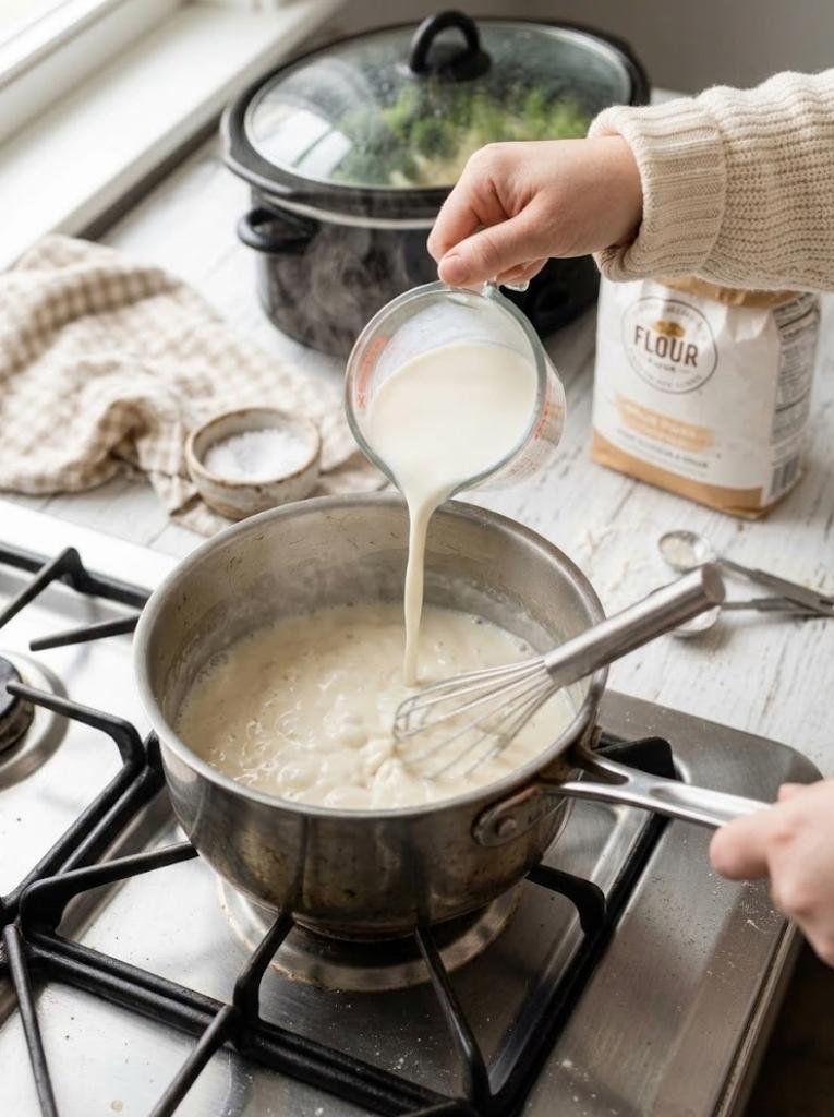 This is as long as the dairy should sit at heat. Longer and it starts to separate.