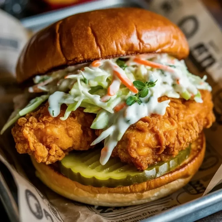 Crispy Buffalo Chicken Sandwich Recipe (extra crunchy chicken + cool ranch slaw, just like your favorite sandwich shop)
