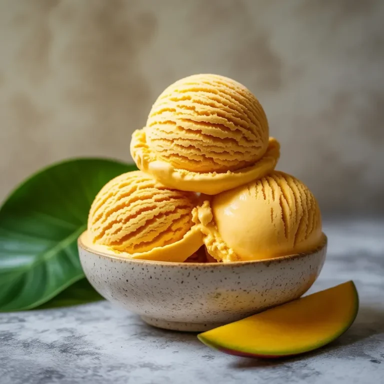 Mango Ice Cream Recipe Homemade (Creamy, Easy & No Ice Cream Maker Needed)