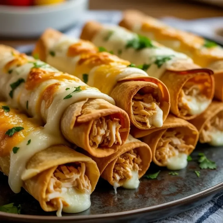 Creamy Cheesy Chicken Taquitos (Oven-Baked, Crispy, and So Easy)
