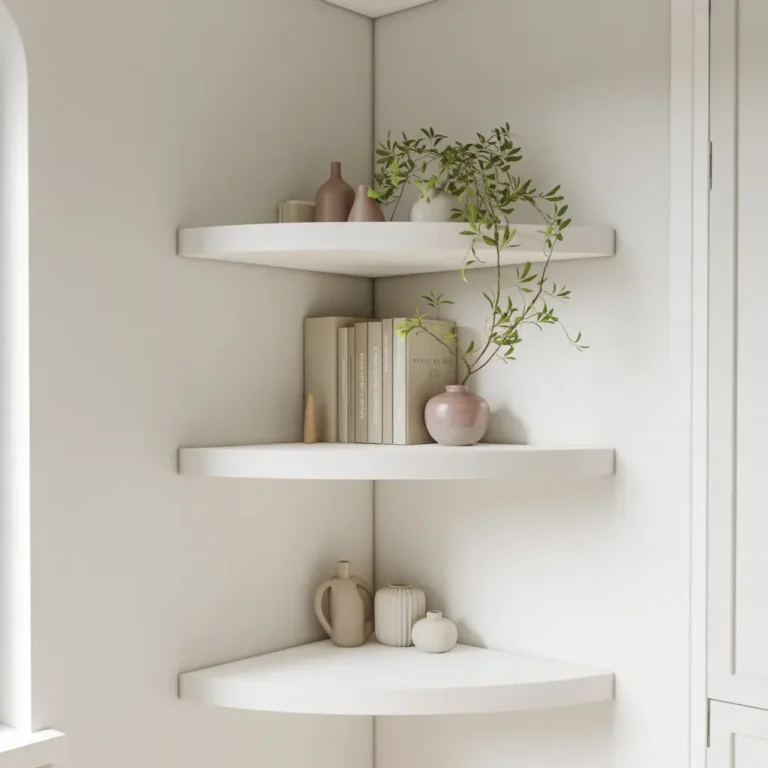 15 Modern Corner Floating Shelves Ideas