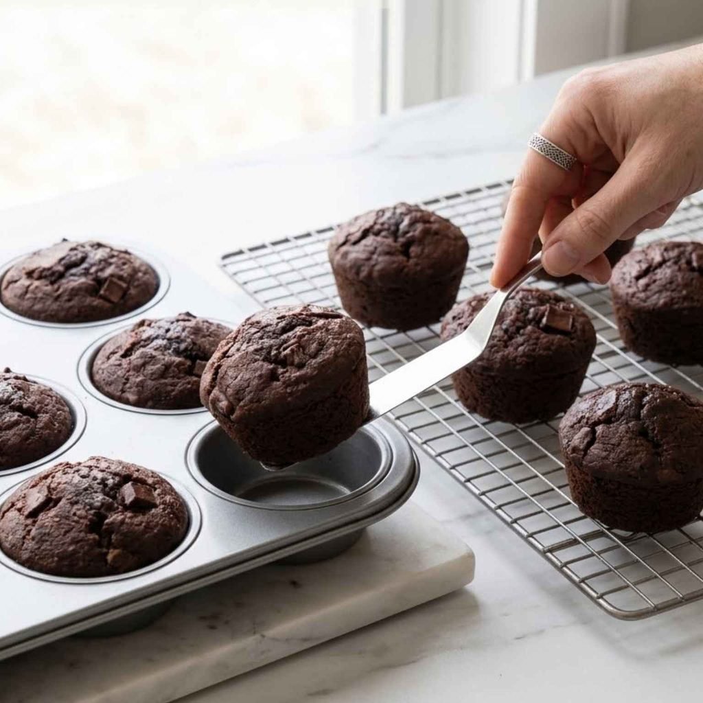 Leave them in the tin for 5 minutes, then move to a wire rack.