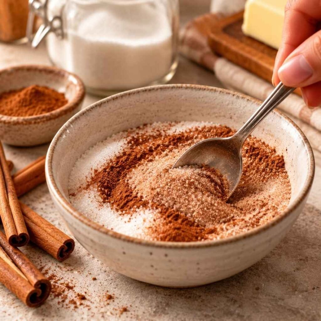 Prepare the Cinnamon Sugar Mixture