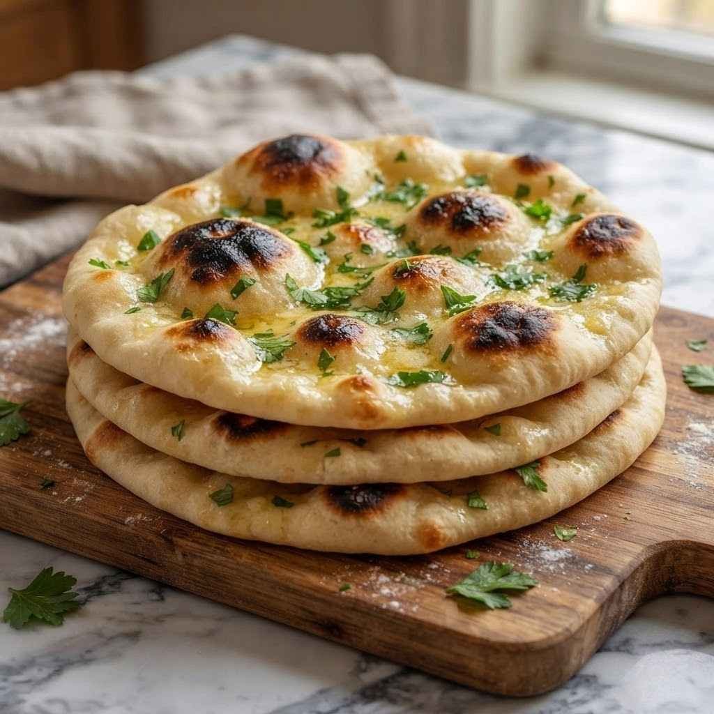Quick Sourdough Discard Naan Recipe