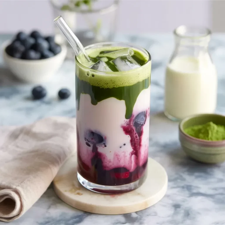 Blueberry Matcha Latte Recipe