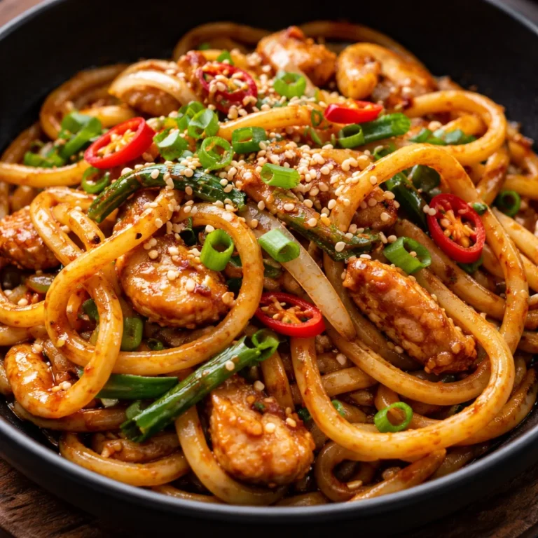 Spicy Chicken Udon Noodles