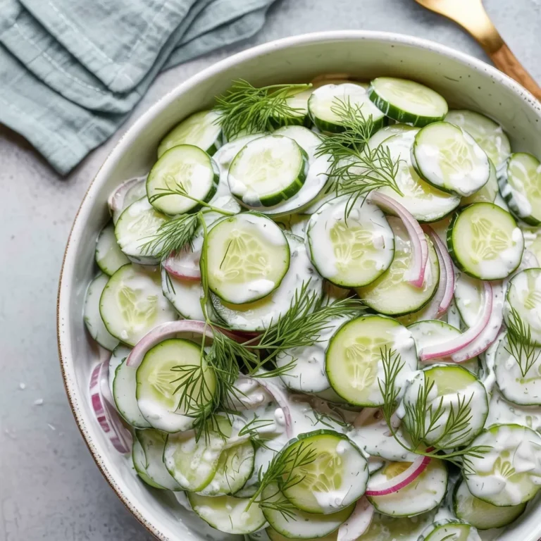 Healthy Creamy Cucumber Salad Recipe: Fresh, Light, and Refreshing