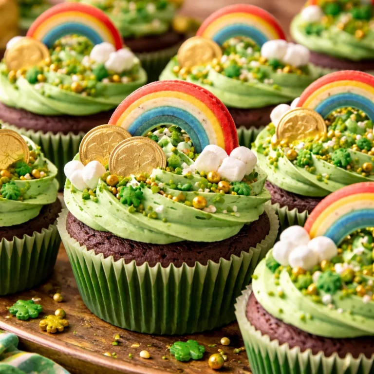 St Patricks Day Rainbow Cupcakes