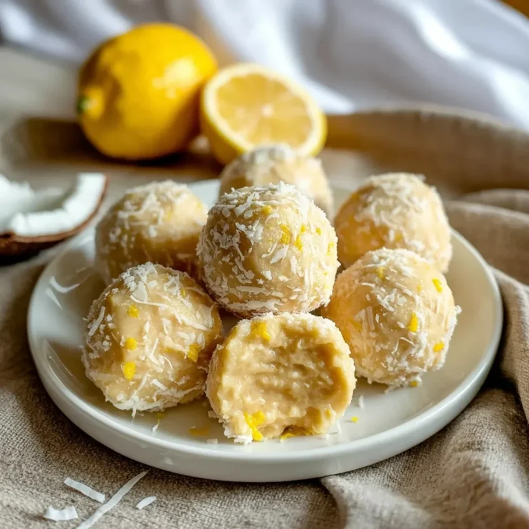 Lemon Coconut Protein Balls Recipe