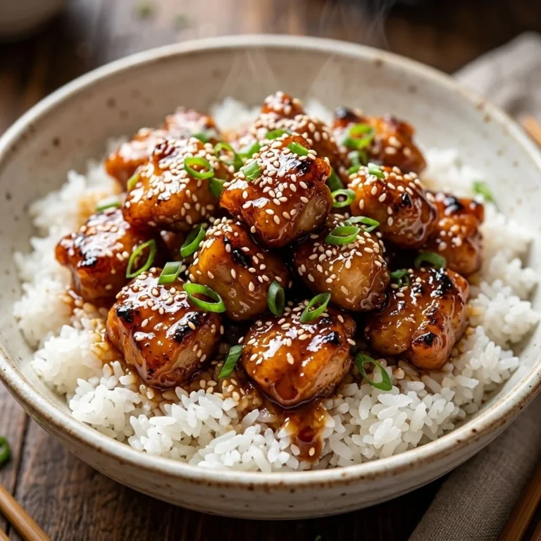 Quick Sticky Chicken Recipe with Rice in 20 Minutes