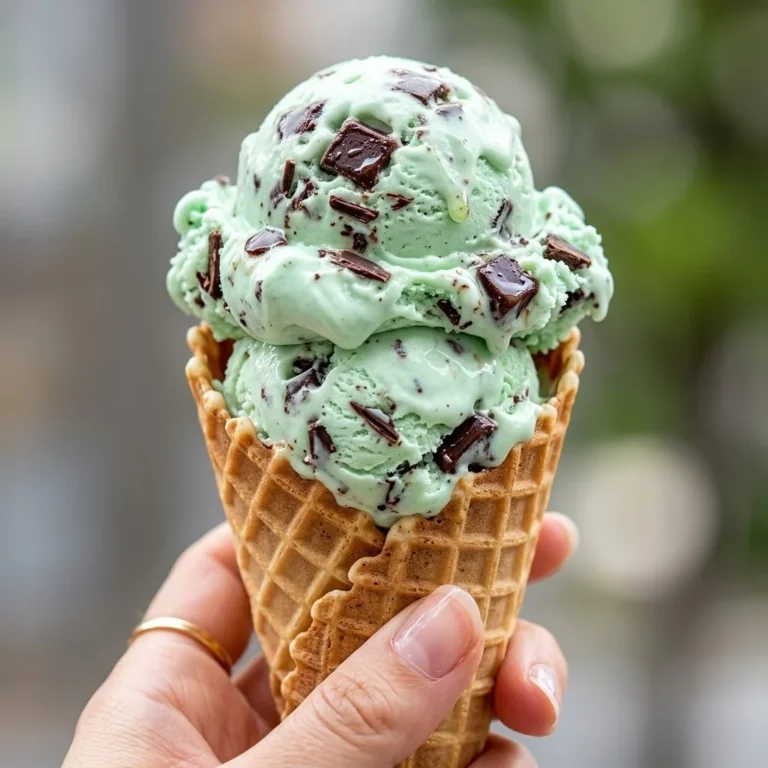 How to Make Mint Chocolate Chip Ice Cream at Home Without an Ice Cream Machine (Creamy, Easy & Refreshing Recipe)