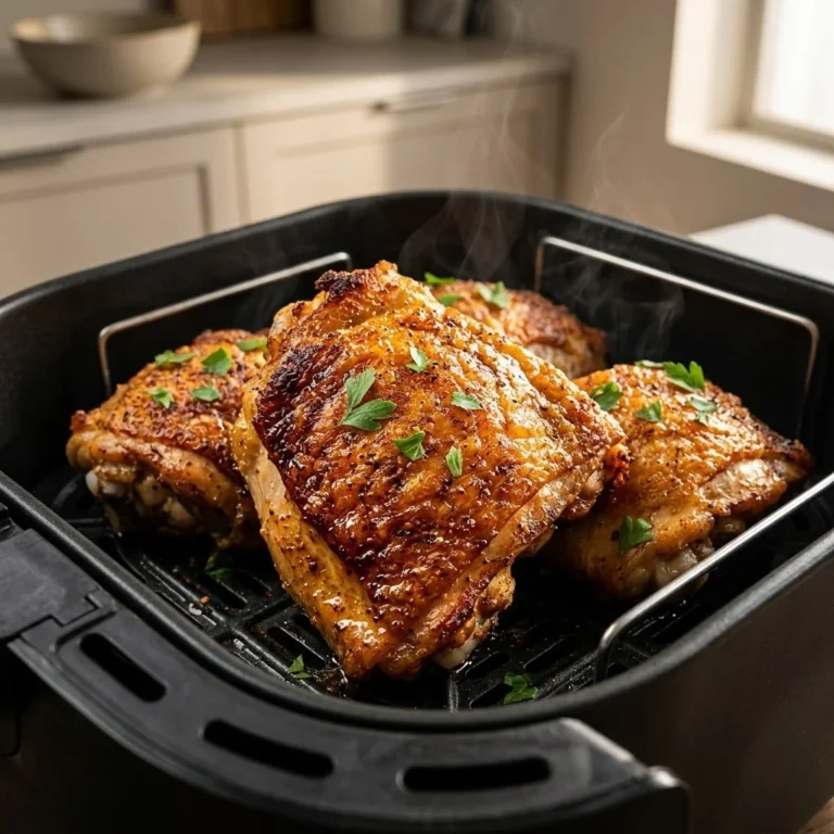 Crispy Air Fryer Chicken Thighs Bone In Recipe for Juicy Flavor Packed Weeknight Dinners