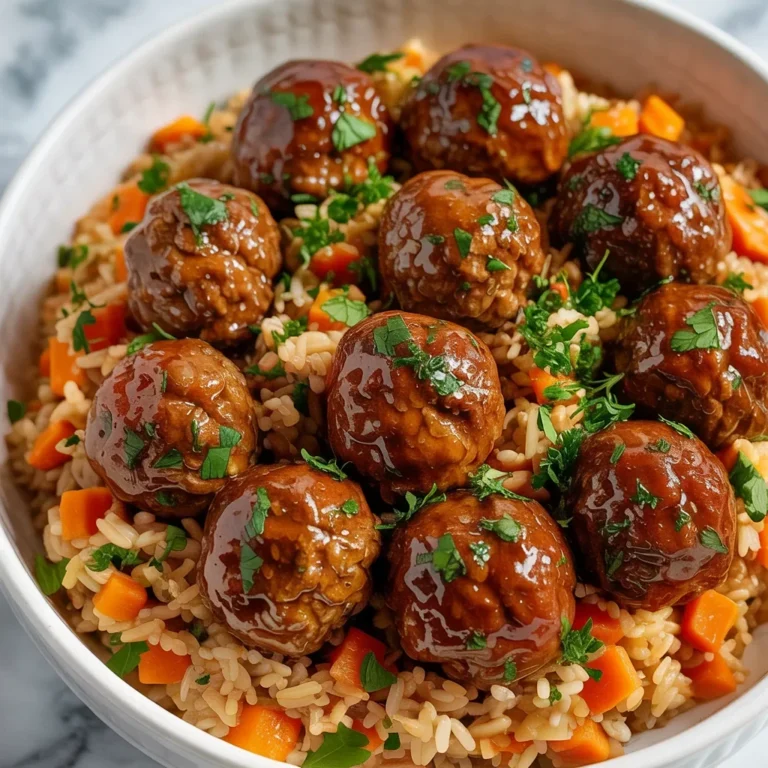 Honey Garlic Meatballs and Rice Sweet Savory and Perfect for Easy Dinners