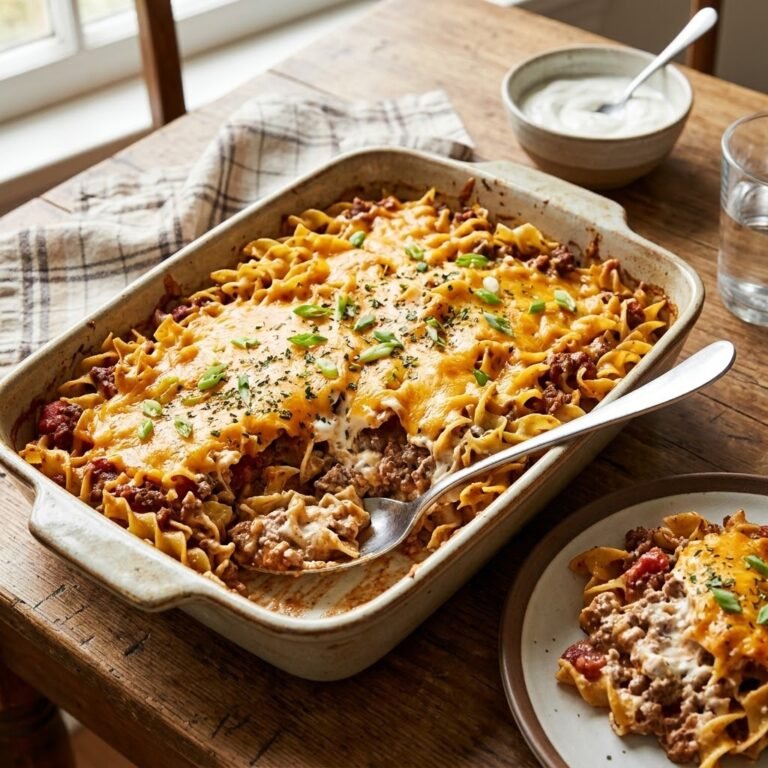 Sour Cream Beef Noodle Casserole Recipe: Comfort in Every Bite