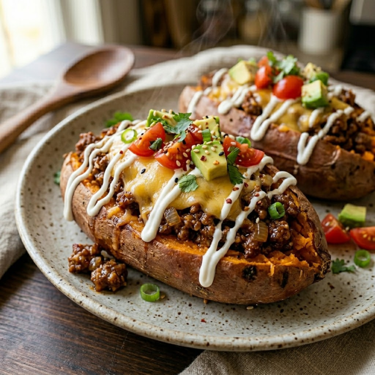 Taco Stuffed Sweet Potatoes