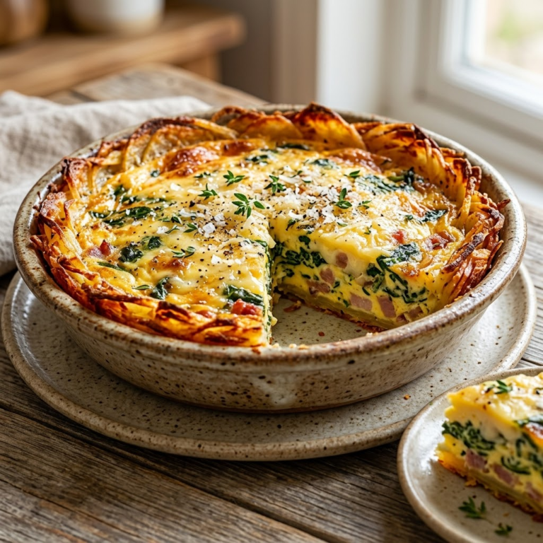 Potato-Crusted Quiche Recipe: A Perfect Breakfast or Brunch Dish