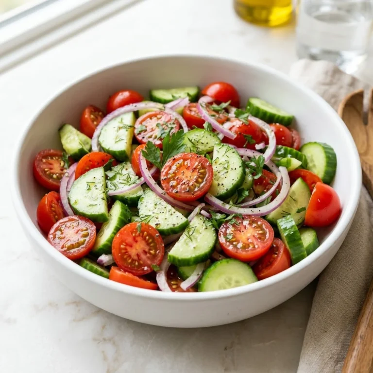 Tomato, Cucumber, and Onion Salad Recipe: Fresh, Crisp, and Delicious