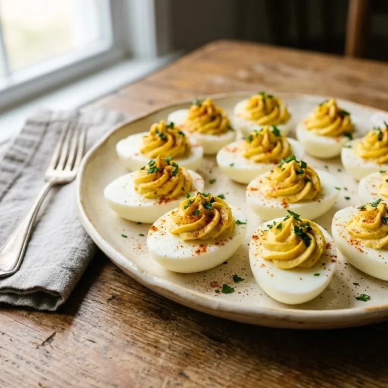 How to Make Creamy Deviled Eggs with Paprika and Parsley