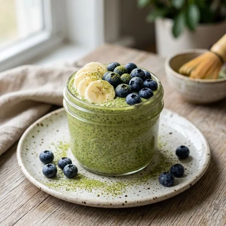 Healthy Matcha Chia Seed Pudding Recipe