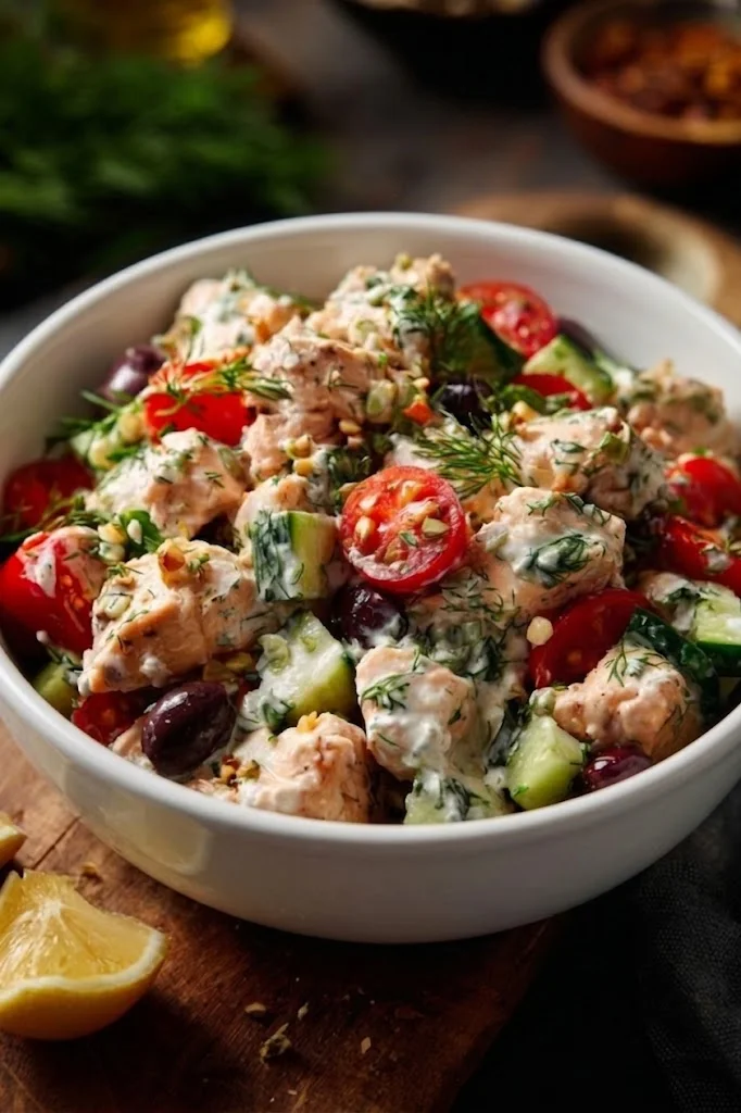 15-Minute Mediterranean Chicken Salad (Light & Protein-Packed)