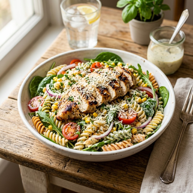 Grilled Chicken Pasta Salad – A Healthy and Flavorful High-Protein Meal