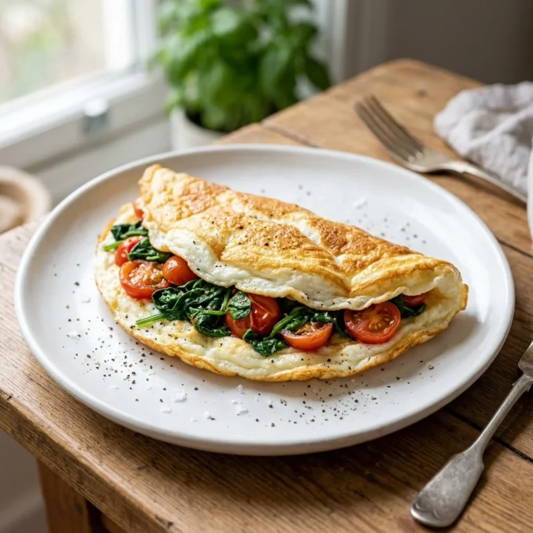 Spinach and Tomato Omelette – A Protein-Packed, Healthy Breakfast