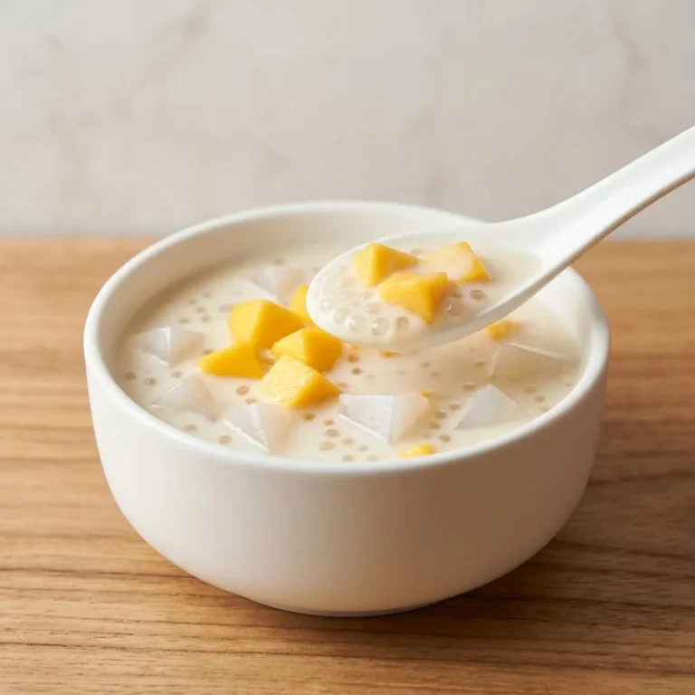 Mango Sago Recipe with Coconut Jelly: