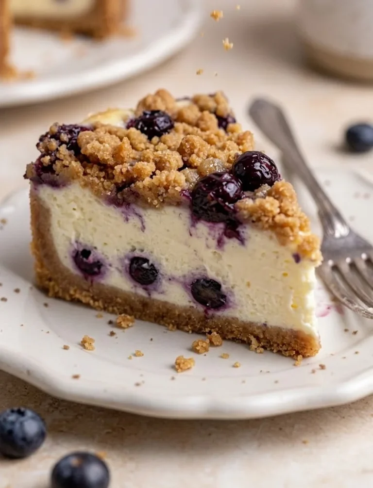 Blueberry Crumble Cheesecake Recipe – A Heavenly Blend of Creamy and Crunchy Layers
